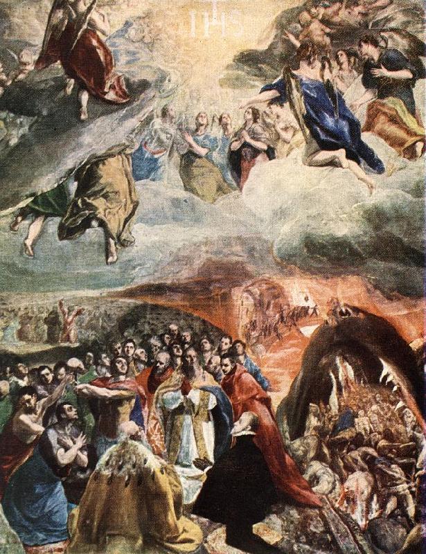 GRECO, El Adoration of the Name of Jesus (Dream of Philip II) dfh oil painting picture